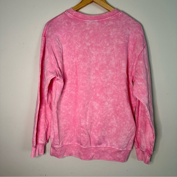 💥CLEAROUT💥Barbie Pink Marbled Cotton Blend with Glitter Sweatshirt, Medium HP - Picture 3 of 3